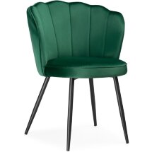 Стул на металлокаркасе Coral green / black