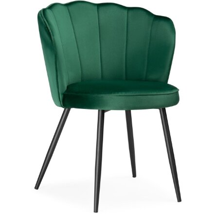 Стул на металлокаркасе Coral green / black 
