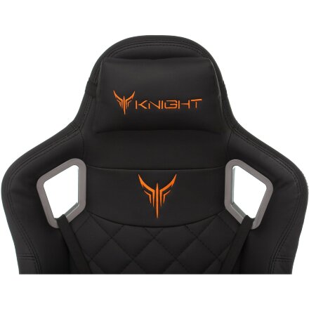Геймерское кресло Бюрократ компьютерное игровое Knight TITAN черный ромбик эко.кожа с подголов. крестовина металл 