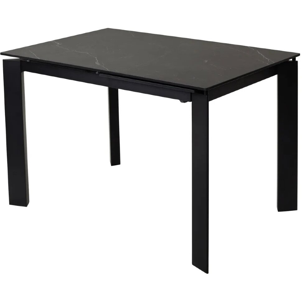 Стол CORNER 120 MATT BLACK MARBLE SOLID CERAMIC / BLACK, ®DISAUR Стол CORNER 120 MATT BLACK MARBLE SOLID CERAMIC / BLACK, ®DISAUR