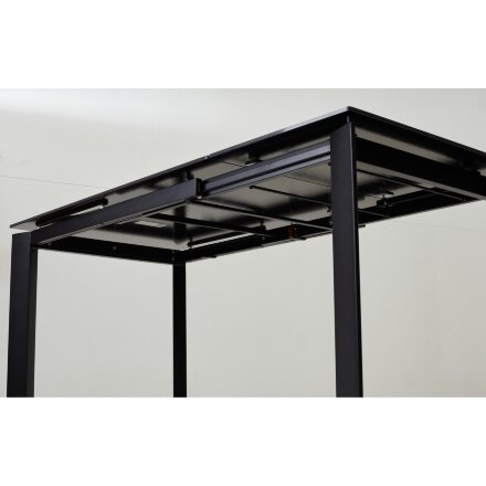 Стол CORNER 120 MATT BLACK MARBLE SOLID CERAMIC / BLACK, ®DISAUR 