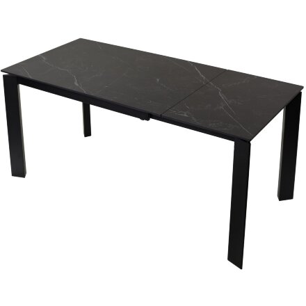 Стол CORNER 120 MATT BLACK MARBLE SOLID CERAMIC / BLACK, ®DISAUR 