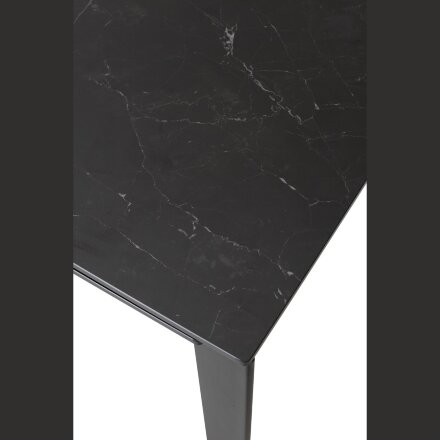 Стол CORNER 120 MATT BLACK MARBLE SOLID CERAMIC / BLACK, ®DISAUR 