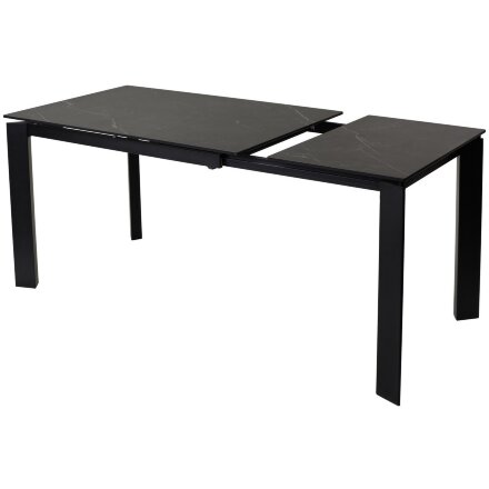 Стол CORNER 120 MATT BLACK MARBLE SOLID CERAMIC / BLACK, ®DISAUR 