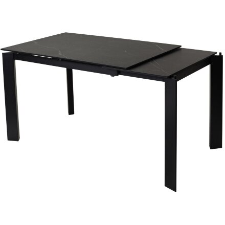 Стол CORNER 120 MATT BLACK MARBLE SOLID CERAMIC / BLACK, ®DISAUR 