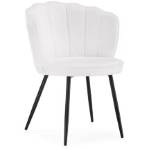 Стул на металлокаркасе Coral white / black