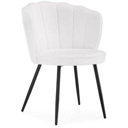 Стул на металлокаркасе Coral white / black 