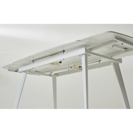 Стол ELIOT 120 GLOSS STATUARIO WHITE SOLID CERAMIC / WHITE, ®DISAUR 
