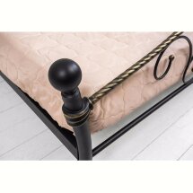 Кровать Gold 160 см х 200 см черная с золотом