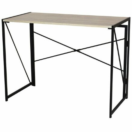 Стол на металлокаркасе BRABIX &quot;LOFT CD-002&quot;, 1000х500х750 мм, складной, цвет дуб натуральный, 641214 