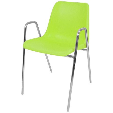 Стул пластиковый на металлокаркасе Vicenza-4П Verde green 736 Салатовый Стул пластиковый на металлокаркасе Vicenza-4П Verde green 736 Салатовый