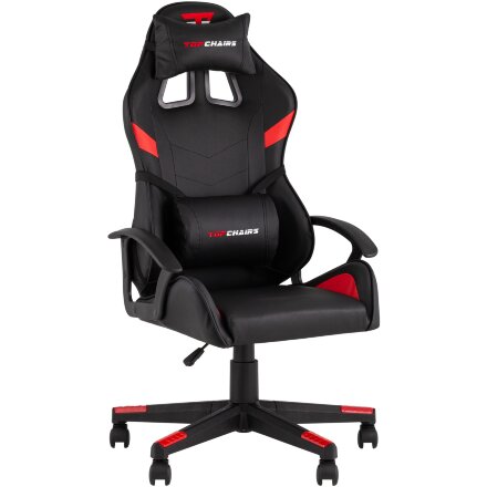 Кресло спортивное TopChairs Warden черно-красный 