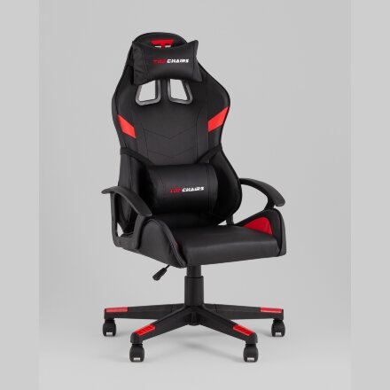 Кресло спортивное TopChairs Warden черно-красный 