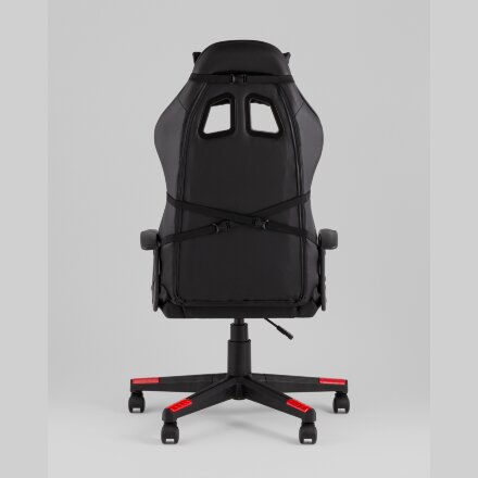 Кресло спортивное TopChairs Warden черно-красный 