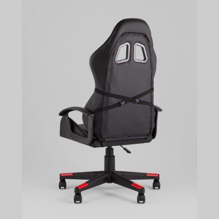 Кресло спортивное TopChairs Warden черно-красный 