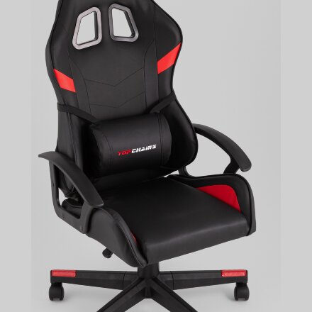 Кресло спортивное TopChairs Warden черно-красный 