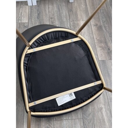Стул ABRIOLA Black Ti-25, PU / бронзовый, ®DISAUR 