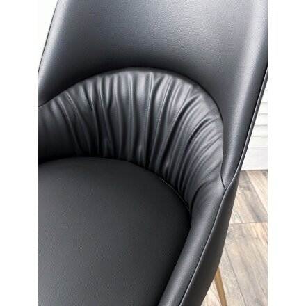Стул ABRIOLA Black Ti-25, PU / бронзовый, ®DISAUR 