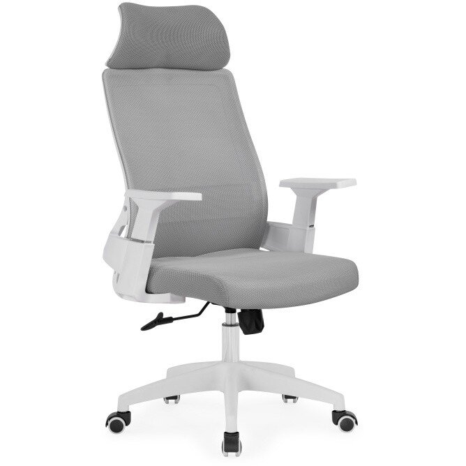 Компьютерное кресло Flok gray / white Компьютерное кресло Flok gray / white