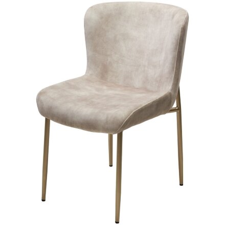 Стул MATTEO Beige color-021, велюр / золотой, ®DISAUR 