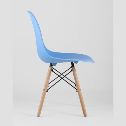 Стул Eames Style DSW голубой (разборный каркас) 