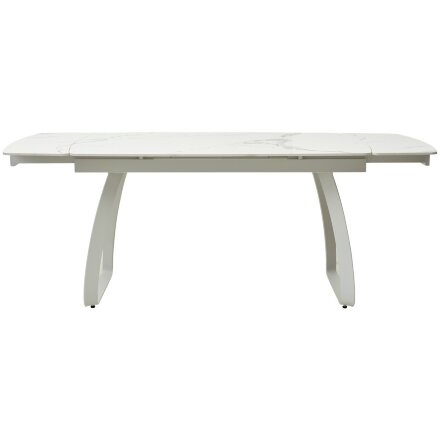 Стол LUGO 140 GLOSS STATUARIO WHITE SINTERED STONE/ WHITE М-City 