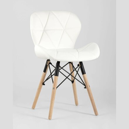 Стул Stool Group для кухни Бон экокожа белый ножки дерево 2 шт. 