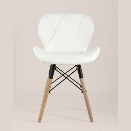 Стул Stool Group для кухни Бон экокожа белый ножки дерево 2 шт. 