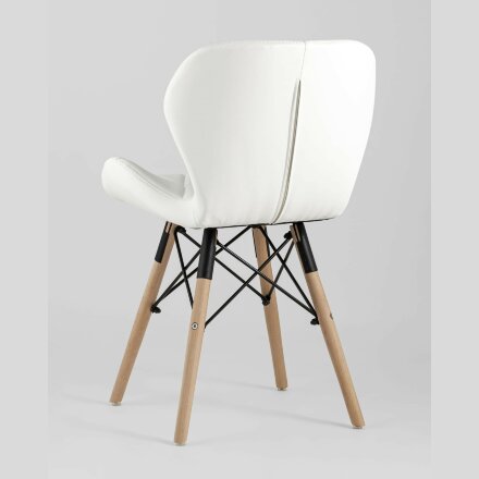 Стул Stool Group для кухни Бон экокожа белый ножки дерево 2 шт. 