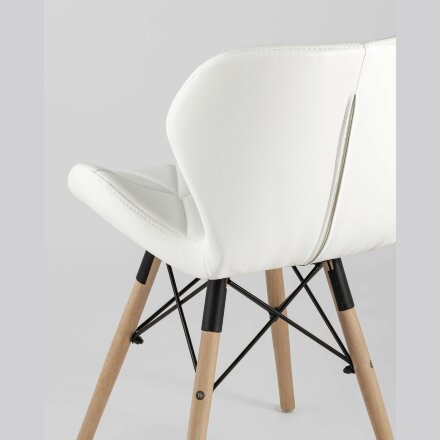 Стул Stool Group для кухни Бон экокожа белый ножки дерево 2 шт. 
