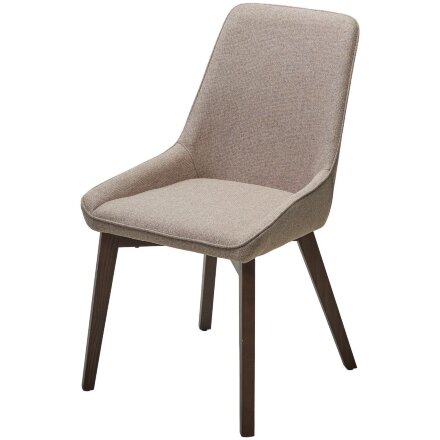 Стул CRISTIAN Light Brown Barrel-19, ткань / орех, ®DISAUR 