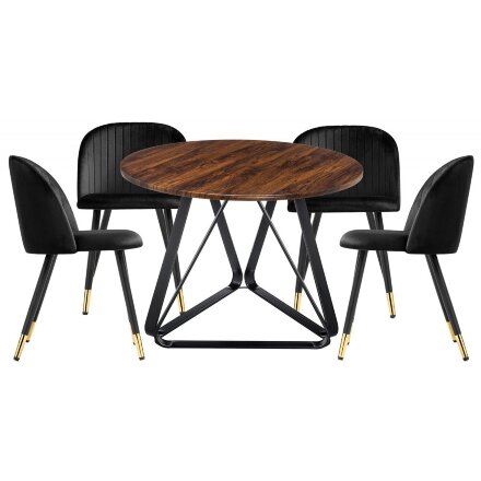 Обеденная группа Иокон brown / black / gold 