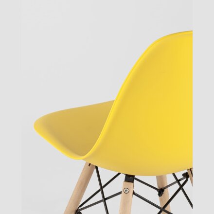 Стул Eames Style DSW желтый (разборный каркас) 