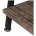 Стол на металлокаркасе BRABIX &quot;LOFT CD-004&quot;, 1200х535х1110 мм, 3 полки, цвет морёный дуб, 641218 