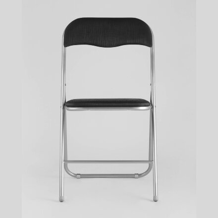 Стул складной Stool Group Джек черный, механизм складывания, экокожа, хром 