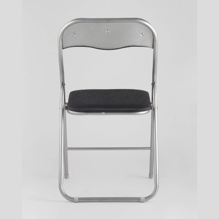 Стул складной Stool Group Джек черный, механизм складывания, экокожа, хром 