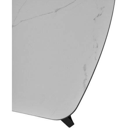 Стол RASMUS 160 TL-45 Белый мрамор, испанская керамика / черный каркас, ®DISAUR 