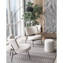 Кресло District Lounge букле белый