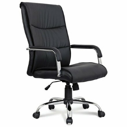 Кресло офисное BRABIX &quot;Space EX-508&quot;, экокожа, хром, черное, 530860 Черный