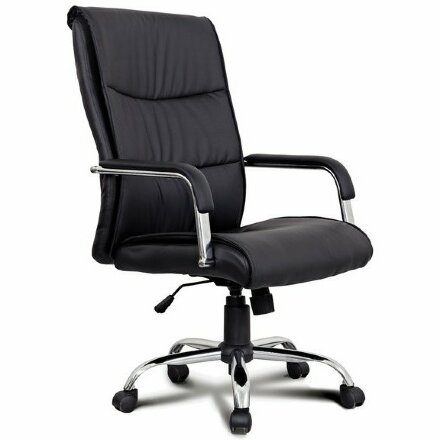 Кресло офисное BRABIX &quot;Space EX-508&quot;, экокожа, хром, черное, 530860 Черный