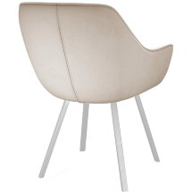 Стул DikLine 252 М поворотный, B03 BEIGE, ножки белые