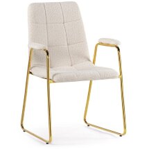 Стул на металлокаркасе Lana white / gold