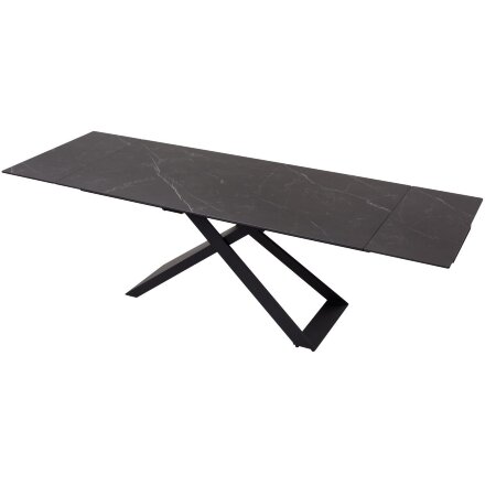 Стол LIVORNO 180 MATT BLACK MARBLE SOLID CERAMIC / BLACK М-City 