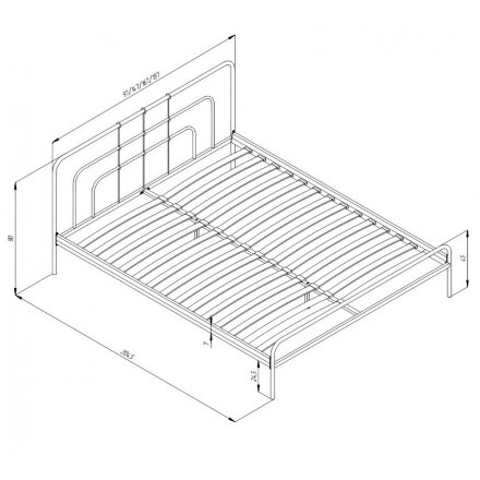Кровать Ирэн 140х200 белая 