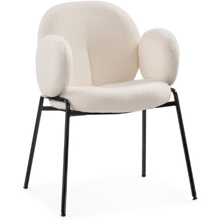 Стул на металлокаркасе Kalipso white / black 