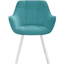 Стул DikLine 252 М поворотный, B15 MINT, ножки белые