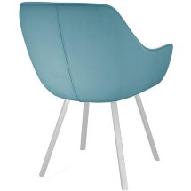 Стул DikLine 252 М поворотный, B15 MINT, ножки белые