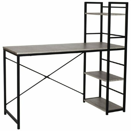 Стол на металлокаркасе BRABIX &quot;LOFT CD-005&quot;, 1200х520х1200 мм, 3 полки, цвет дуб антик, 641222 