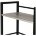 Стол на металлокаркасе BRABIX &quot;LOFT CD-005&quot;, 1200х520х1200 мм, 3 полки, цвет дуб антик, 641222 