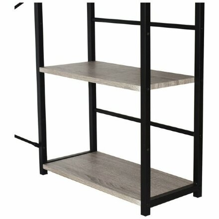 Стол на металлокаркасе BRABIX &quot;LOFT CD-005&quot;, 1200х520х1200 мм, 3 полки, цвет дуб антик, 641222 